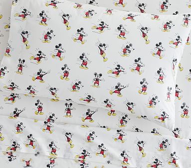 Organic Disney Mickey Mouse Sheet Set, Single, Multi, Sheet Set