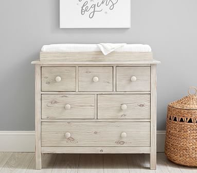 Kendall Nursery Changing Table Dresser & Topper | Pottery Barn Kids