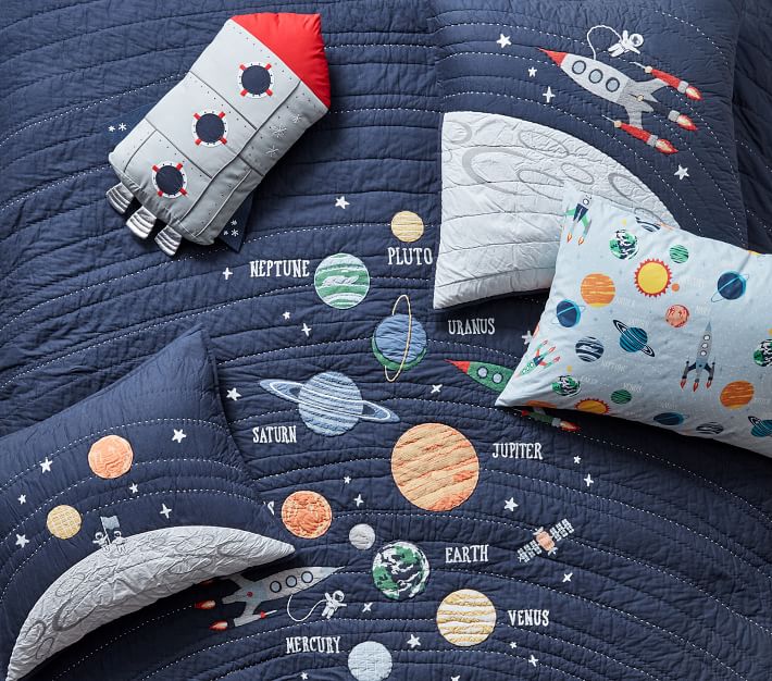 Solar System GlowintheDark Quilt & Shams Pottery Barn Kids