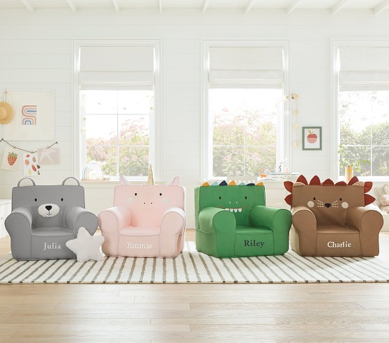 Kids Anywhere Chair Twill Bear Pottery Barn Kids   Kids Anywhere Chair Twill Unicorn C 