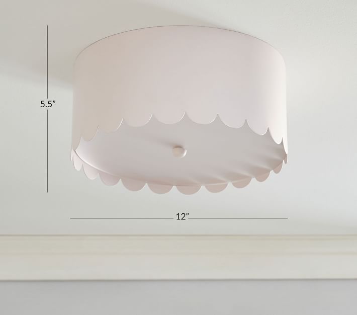 pottery barn scalloped flush mount