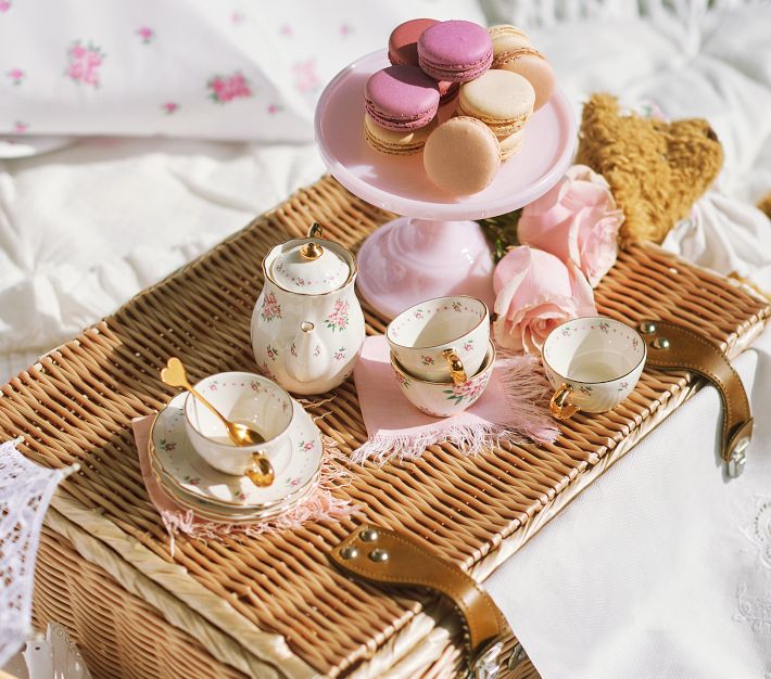 LoveShackFancy Floral Tea Party Set Pottery Barn Kids