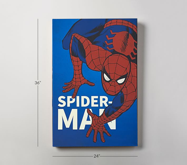 Marvel Super Heroes Glow-in-the-Dark Art, Spider-Man | Pottery Barn Kids