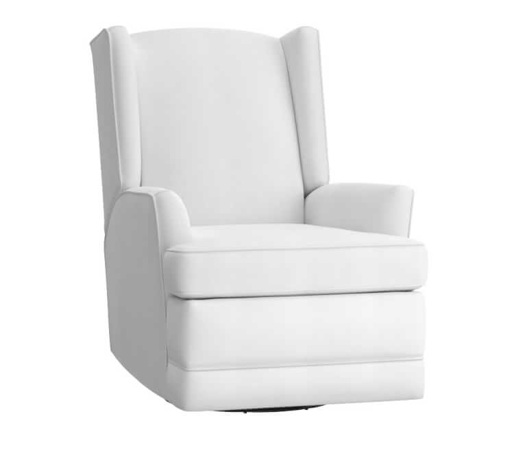 Modern Wingback Swivel Nursery Glider & Recliner Pottery Barn Kids