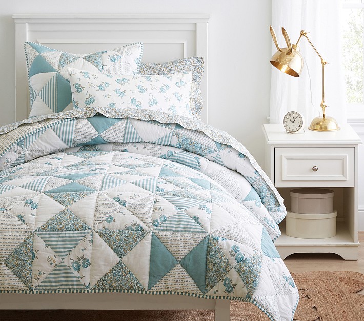 Emily & Meritt Triangle Patchwork Quilt & Shams | Pottery Barn Kids