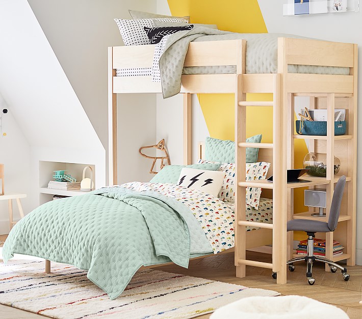 Nash Twin Loft & Lower Bed Set Pottery Barn Kids