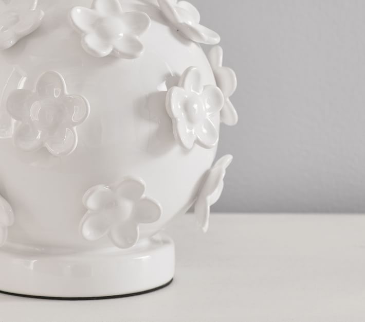 Ceramic Flower Ball Table Lamp Pottery Barn Kids