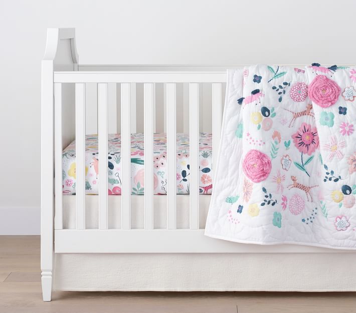 Sasha's Garden Organic Crib Fitted Sheet Pottery Barn Kids
