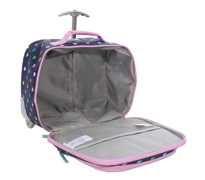 Mackenzie Navy Pink Multi Hearts Carry All Travel Bag | Pottery Barn Kids