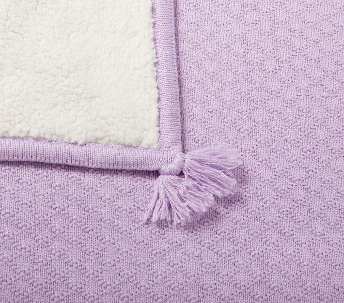 Luxe Cable Knit Sherpa Baby Blanket Pottery Barn Kids