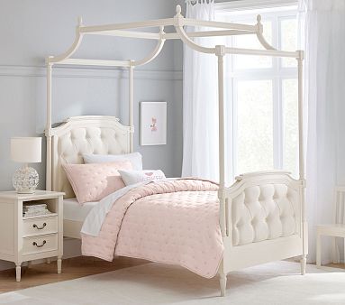 Blythe Kids Tufted Canopy Bed 