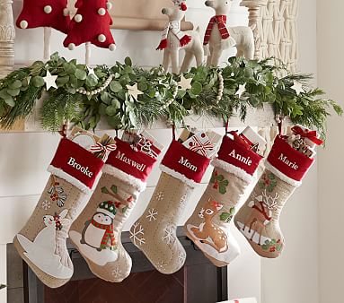 Girl Deer Woodland Christmas Stocking | Pottery Barn Kids