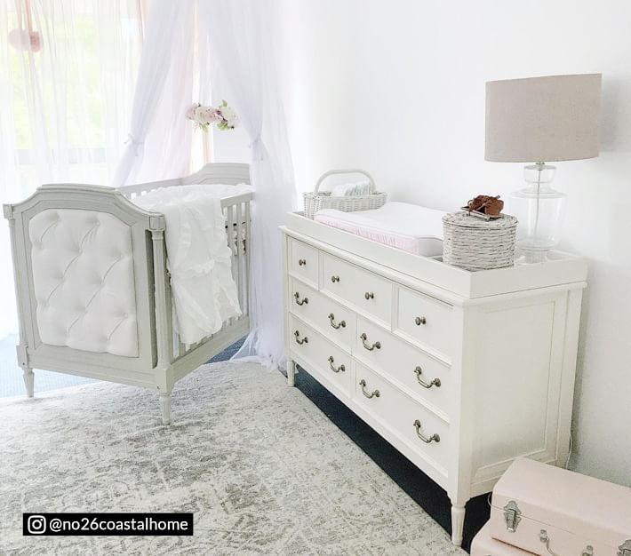 Blythe Extra Wide Changing Table Dresser & Topper Pottery Barn Kids