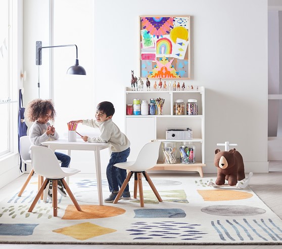 west elm x pbk Watercolor Exploration Modern Kids Rug | Pottery Barn Kids