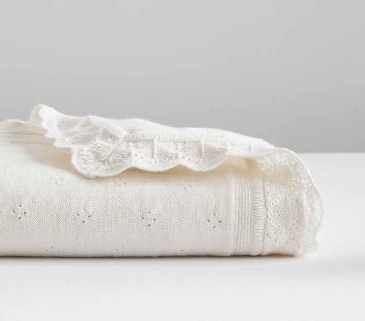 Cashmere Blend Christening Baby Blanket Pottery Barn Kids