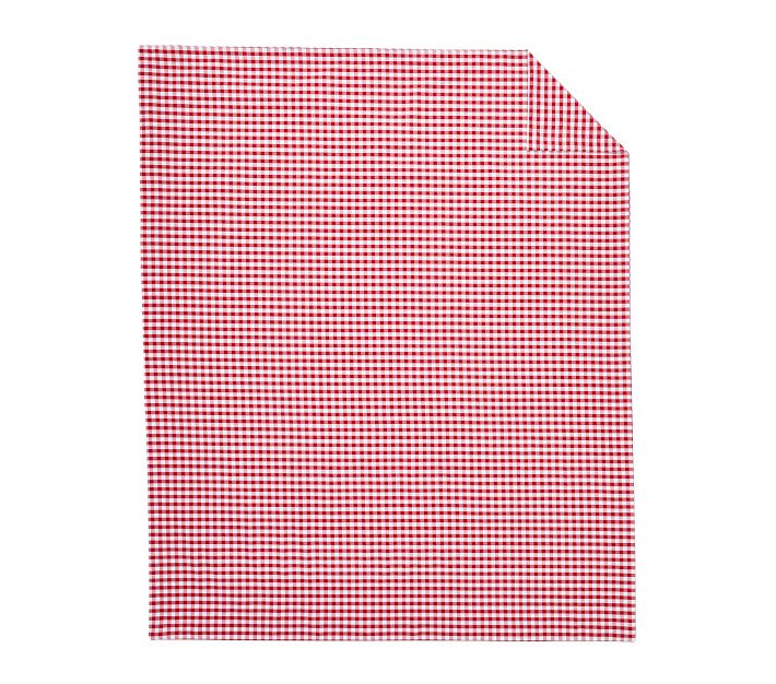 Boys Organic Check Kids' Duvet Cover Pottery Barn Kids