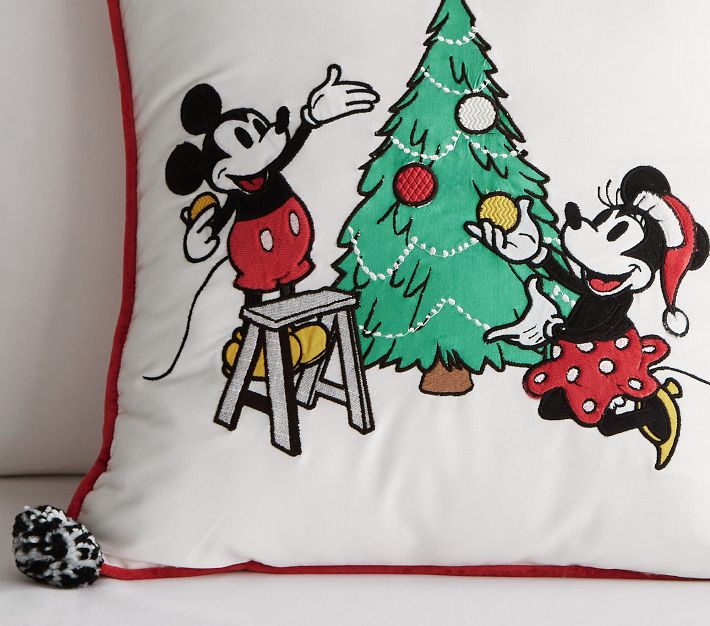 Disney Mickey Mouse Holiday Pillow | Pottery Barn Kids