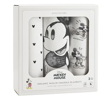Disney Mickey And Minnie Mouse Organic Swaddle Set, Multi