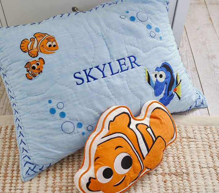 Disney and Pixar Finding Nemo Shaped Pillow Pottery Barn Kids
