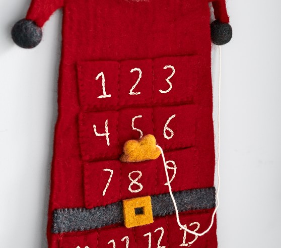 West Elm X PBK Felt Santa Advent Calendar | Pottery Barn Kids