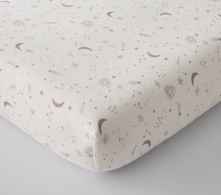 Celestial Velvour Organic Crib Fitted Sheet Pottery Barn Kids