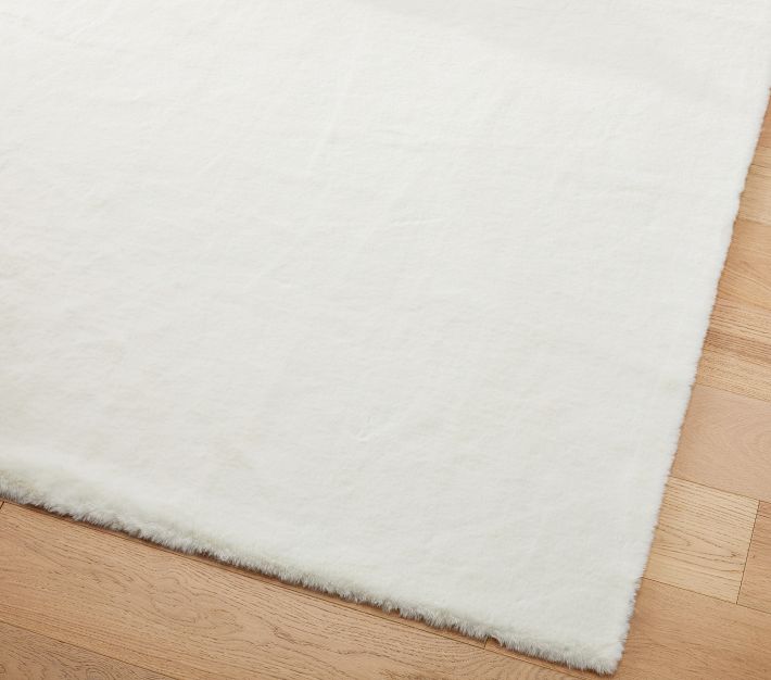 Machine Washable Faux-Fur Nursery Rectangle Rug | Pottery Barn Kids