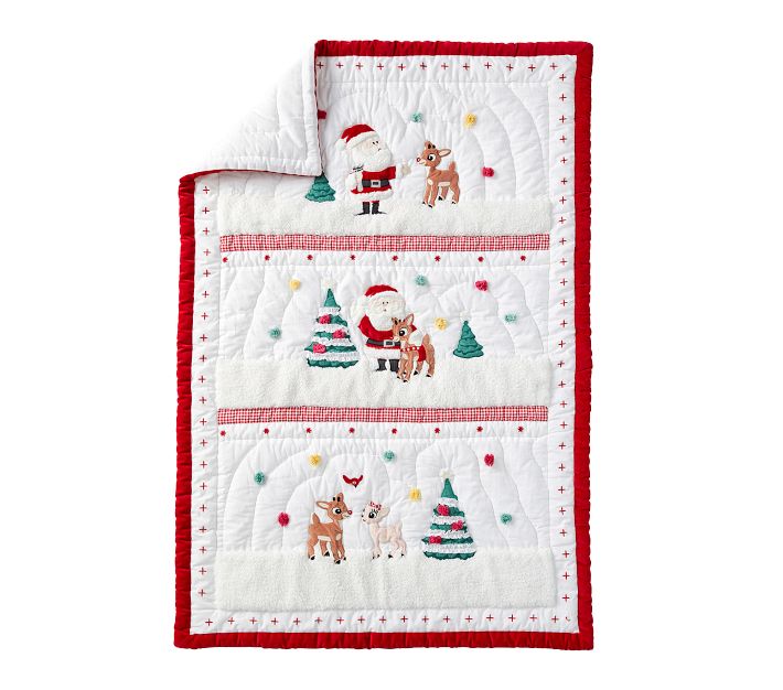 Rudolph® Baby Quilt Pottery Barn Kids