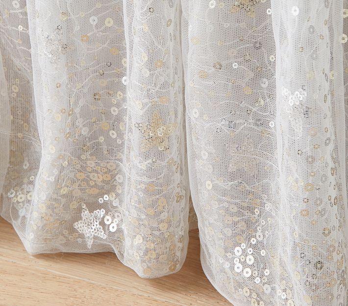 Sequin Shimmer Tulle Crib Skirt Pottery Barn Kids