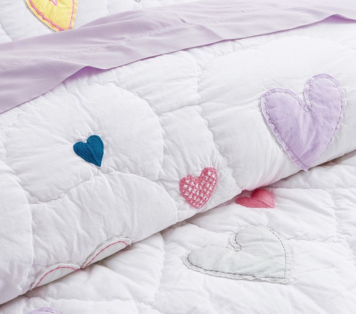 Confetti Hearts Quilt & Shams Pottery Barn Kids