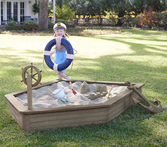 Outdoor Boat Sandbox Pottery Barn Kids