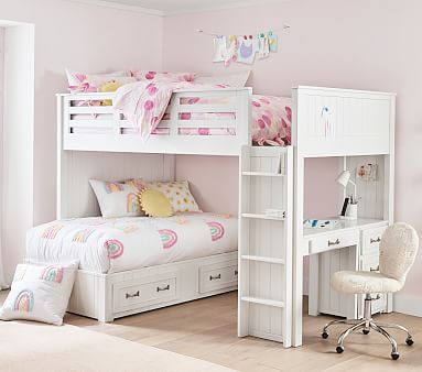 Belden Loft Bed & Lower Bed Set | Pottery Barn Kids