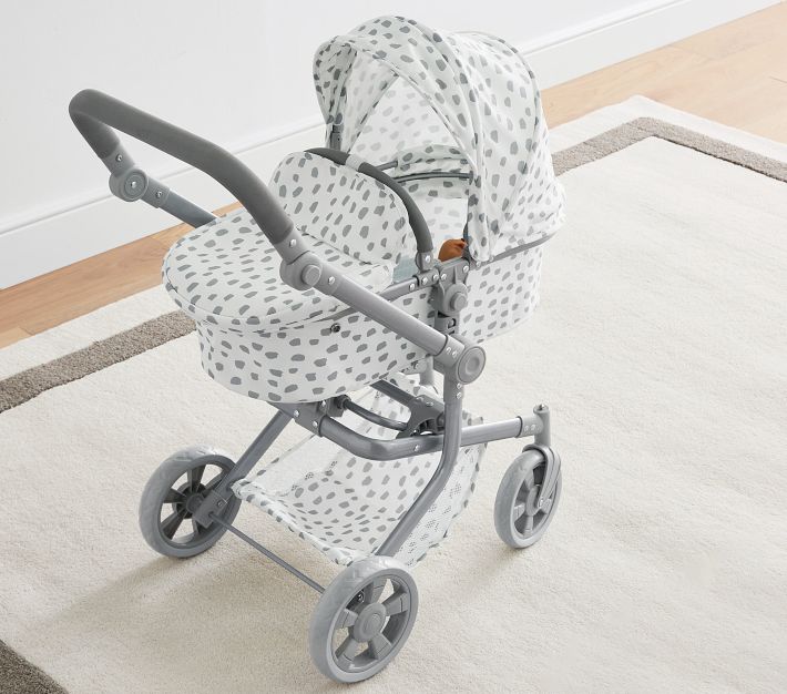 Brushstroke Dot Convertible 3in1 Doll Stroller Pottery Barn Kids