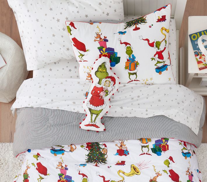 Grinch™ Pom Pom Kids Pillow | Pottery Barn Kids