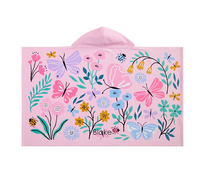Wildflower Butterfly Kid Beach Hooded Towel Pottery Barn Kids