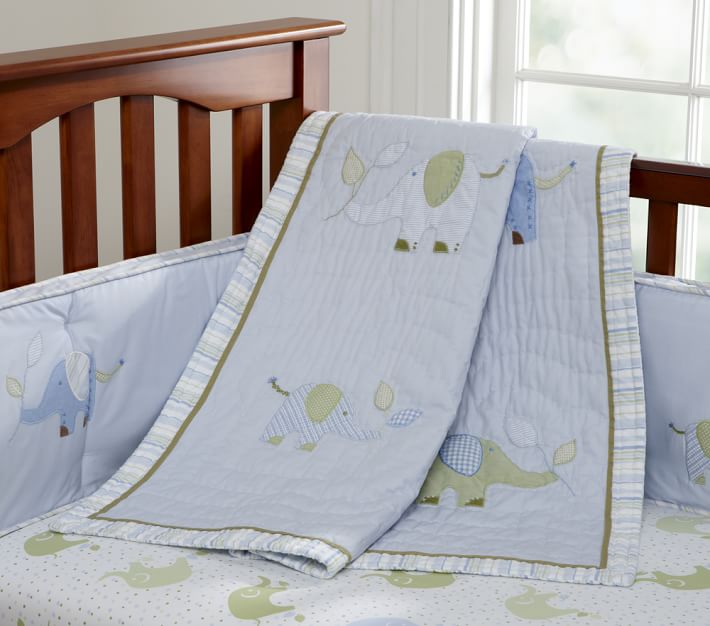 Eli's Elephant Nursery Bedding Set Pottery Barn Kids