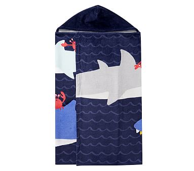 Sharks Hooded Beach Towel | Pottery Barn Kids