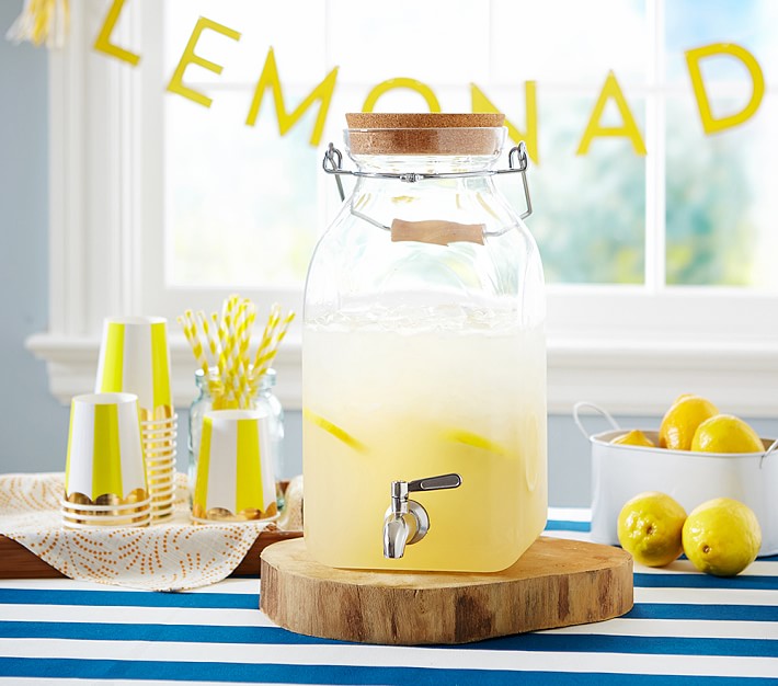 Williams Sonoma Glass Beverage Dispenser