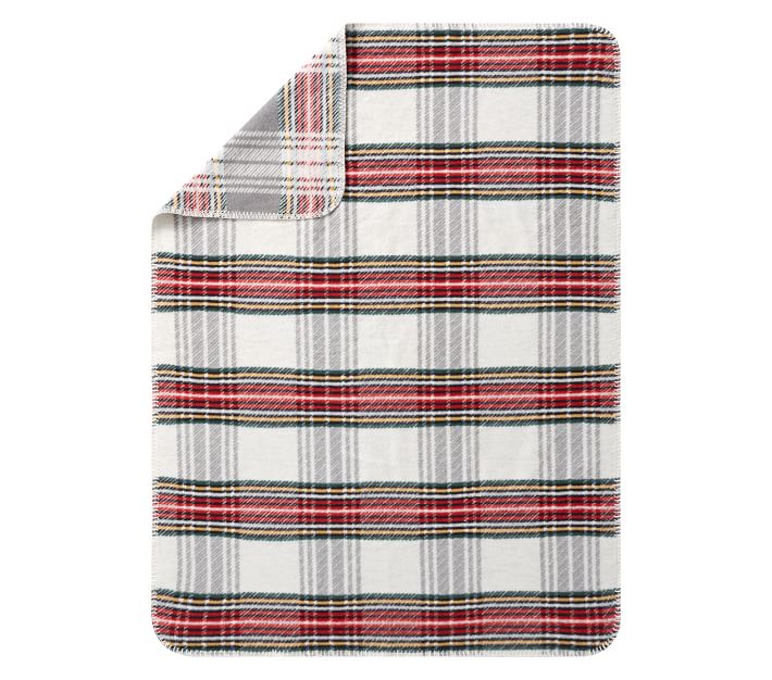 Fuzzy Plaid Baby Blanket Pottery Barn Kids