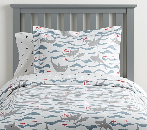 Nautical Shark Kids' Duvet Cover | Pottery Barn Kids