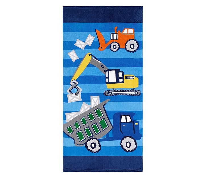Classic Construction Baby Beach Towel Pottery Barn Kids