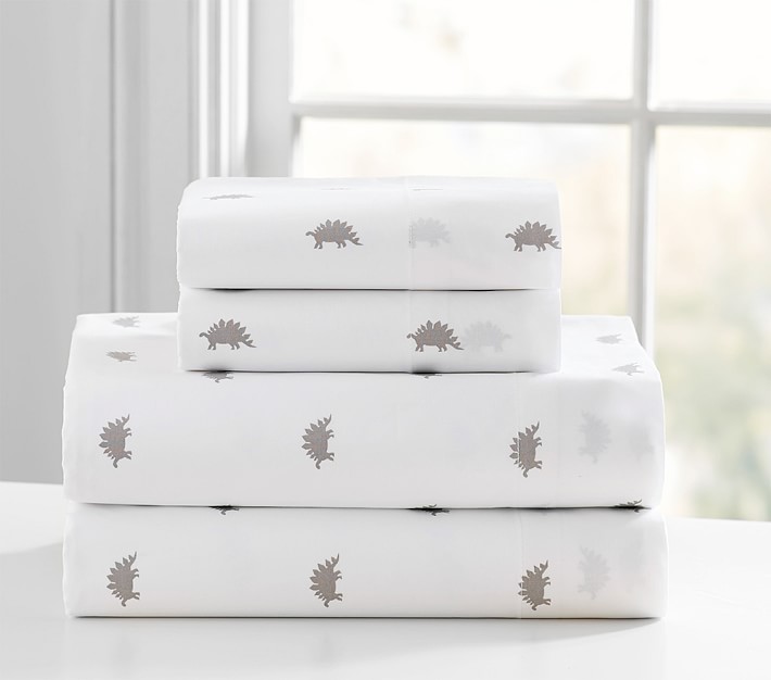 Organic Dino Toddler Sheet Set Toddler Bedding Pottery Barn Kids