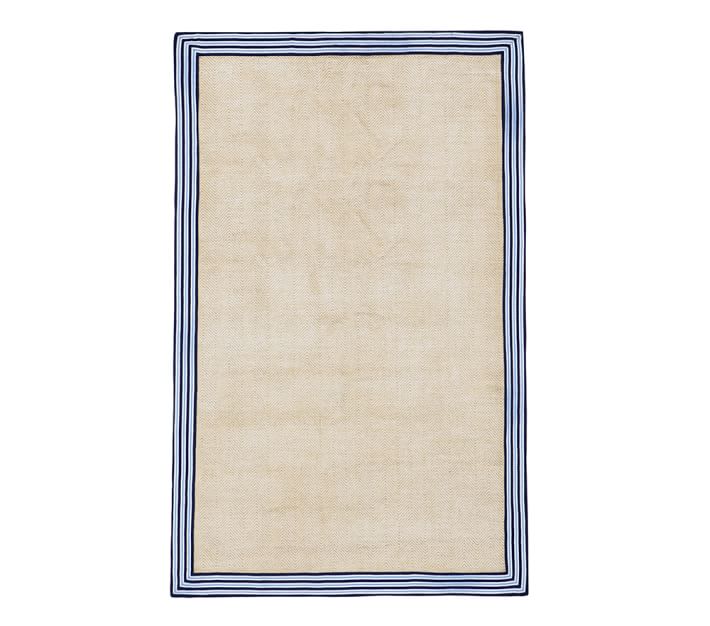 Chenille Jute Striped Border Rug Patterned Rugs Pottery Barn Kids