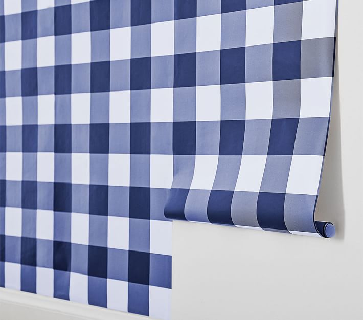Buffalo Check Peel & Stick Kids Wallpaper Pottery Barn Kids