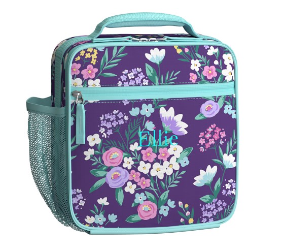 Purple Flower Bouquet Kids Lunch Box | Pottery Barn Kids