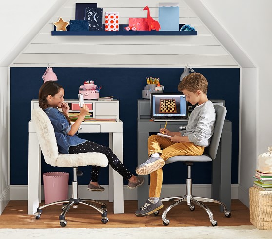Parsons Mini Kids Desk & Hutch
