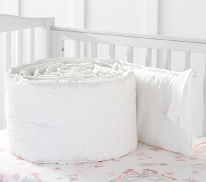 Belgian Flax Linen Eyelet Baby Bedding Crib Bedding Pottery Barn Kids