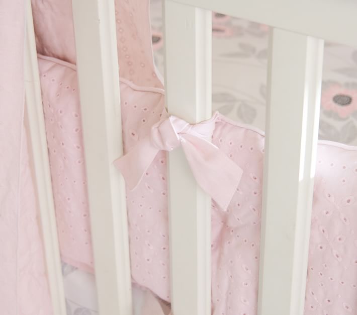 Belgian Flax Linen Eyelet Baby Bedding Crib Bedding Pottery Barn Kids