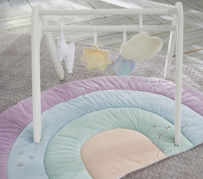 Rainbow Plush Interactive Play Mat Baby Toy Pottery Barn Kids