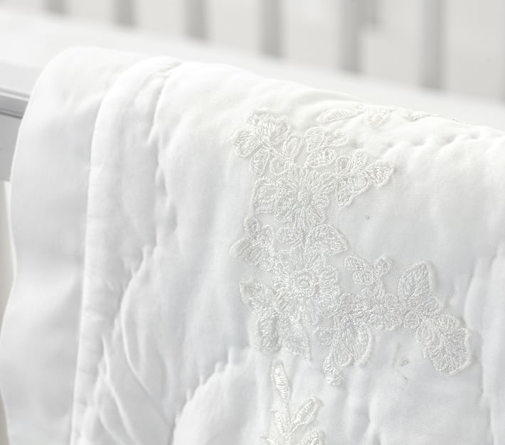 Monique Lhuillier Ivory Lace Baby Bedding Crib Bedding Pottery Barn