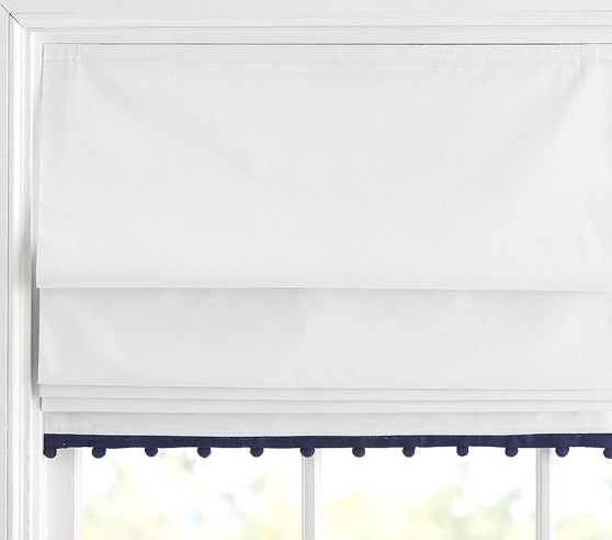 Cotton Pom-Pom Kids Roman Shade | Pottery Barn Kids